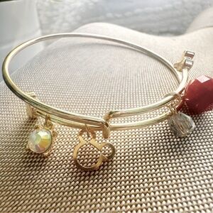 Disney Official Mickey Goldtone Charm Slider Kids Bracelet
